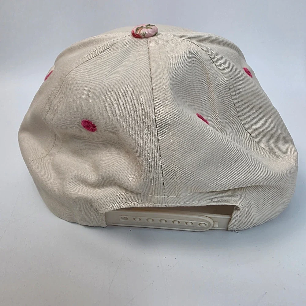 Dog Mom Baseball Cap Tan Pink Floral Brim Snapback Hat Embroidery New
